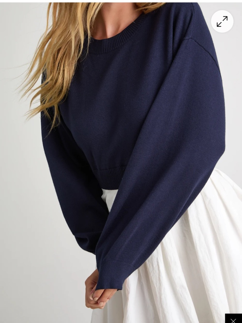 Lulus White Pleated Mini Skirt - Women's Flared Skirt NWT - Picture 5 of 6
